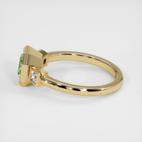 1.18 Ct. Green Sapphire Ring, 18K Yellow Gold 4