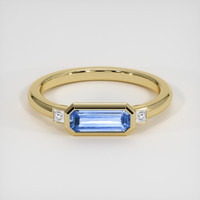 1.08 Ct. Blue Sapphire Ring, 18K Yellow Gold 1