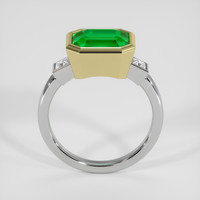2.96 Ct. Emerald Ring, 18K Yellow & White 3