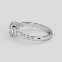 0.84 Ct. Peach Sapphire Ring, Platinum 950 4