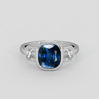 2.75 Ct. Blue Sapphire Ring, Platinum 950 1