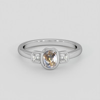 0.73 Ct. Bi Color / Parti Sapphire Ring, Platinum 950 1