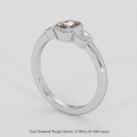 0.73 Ct. Bi Color / Parti Sapphire Ring, Platinum 950 2