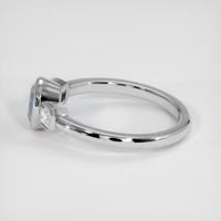 0.82 Ct. Greyish Blue Sapphire Ring, Platinum 950 4