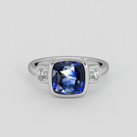2.97 Ct. Bi Color Sapphire Ring, 10K White Gold 1