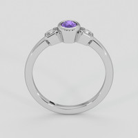 0.44 Ct. Pinkish Purple Sapphire Ring, 10K White Gold 3