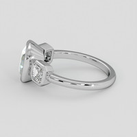 2.76 Ct. Bi Color Sapphire Ring, 14K White Gold 4