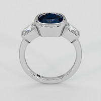 3.16 Ct. Blue Sapphire Ring, 14K White Gold 3