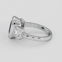 3.16 Ct. Blue Sapphire Ring, 14K White Gold 4