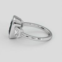 3.40 Ct. Green Sapphire Ring, 14K White Gold 4