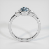 0.82 Ct. Greyish Blue Sapphire Ring, 14K White Gold 3