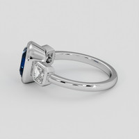 2.75 Ct. Blue Sapphire Ring, 18K White Gold 4