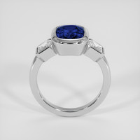 2.72 Ct. Blue Sapphire Ring, 18K White Gold 3