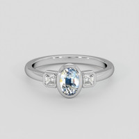 0.78 Ct. Bi Color / Parti Sapphire Ring, 18K White Gold 1
