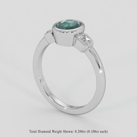 1.61 Ct. Bluish Green Sapphire Ring, 18K White Gold 2