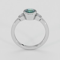 1.61 Ct. Bluish Green Sapphire Ring, 18K White Gold 3