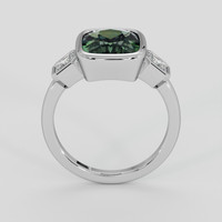 3.40 Ct. Green Sapphire Ring, 18K White Gold 3