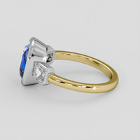 4.59 Ct. Blue Sapphire Ring, 14K White & Yellow 4