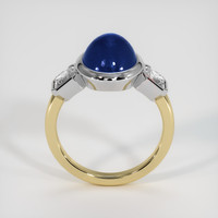 6.11 Ct. Blue Sapphire Ring, 18K White & Yellow 3