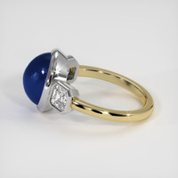 6.11 Ct. Blue Sapphire Ring, 18K White & Yellow 4