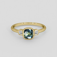 3.02 Ct. Bi Color / Parti Sapphire Ring, 10K Yellow Gold 1