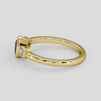 0.75 Ct. Reddish Pink Spinel Ring, 14K Yellow Gold 4