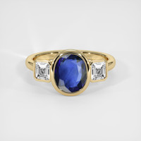 2.34 Ct. Blue Sapphire Ring, 14K Yellow Gold 1