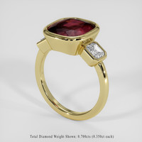 5.78 Ct. Reddish Orange Sapphire Ring, 14K Yellow Gold 2