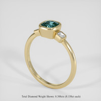 3.02 Ct. Bi Color / Parti Sapphire Ring, 14K Yellow Gold 2