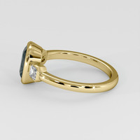 2.03 Ct. Bluish Green Sapphire Ring, 18K Yellow Gold 4