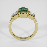 3.10 Ct. Bluish Green Sapphire Ring, 18K Yellow Gold 3