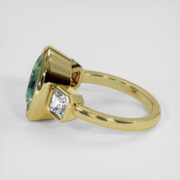 6.17 Ct. Bi Color Sapphire Ring, 18K Yellow Gold 4