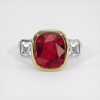 7.02 Ct. Ruby Ring, 14K Yellow & White 1