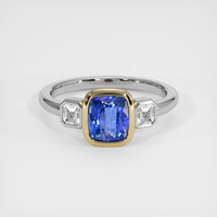 1.64 Ct. Blue Sapphire Ring, 14K Yellow & White 1