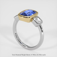 2.51 Ct. Blue Sapphire Ring, 14K Yellow & White 2