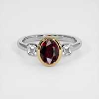 1.57 Ct. Ruby Ring, 18K Yellow & White 1