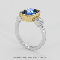 4.59 Ct. Blue Sapphire Ring, 18K Yellow & White 2