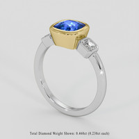 3.03 Ct. Blue Sapphire Ring, 18K Yellow & White 2