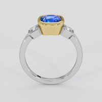3.03 Ct. Blue Sapphire Ring, 18K Yellow & White 3