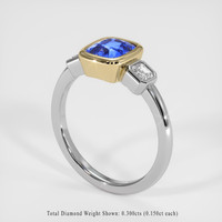 1.64 Ct. Blue Sapphire Ring, 18K Yellow & White 2