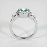 1.92 Ct. Greenish Blue Sapphire Ring, Platinum 950 3