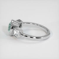 1.92 Ct. Greenish Blue Sapphire Ring, Platinum 950 4