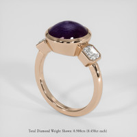 9.21 Ct. Purple Sapphire Ring, 18K Rose Gold 2