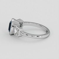 2.41 Ct. Greenish Blue Sapphire Ring, 10K White Gold 4