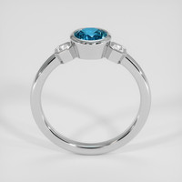 0.92 Ct. Greenish Blue Sapphire Ring, 18K White Gold 3