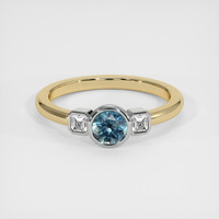 0.64 Ct. Sapphire Ring, 14K White & Yellow 1