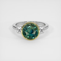4.10 Ct. Sapphire Ring, 14K Yellow & White 1