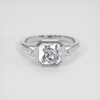 3.22 Ct. Purplish Pink Sapphire Ring, 14K White Gold 1