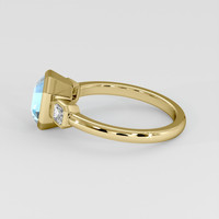 2.77 Ct. Blue Aquamarine Ring, 14K Yellow Gold 4