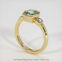 1.58 Ct. Bluish Green Sapphire Ring, 14K Yellow Gold 2